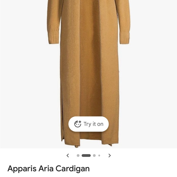 Apparis Tan Open-Front Cardigan - Picture 3 of 4